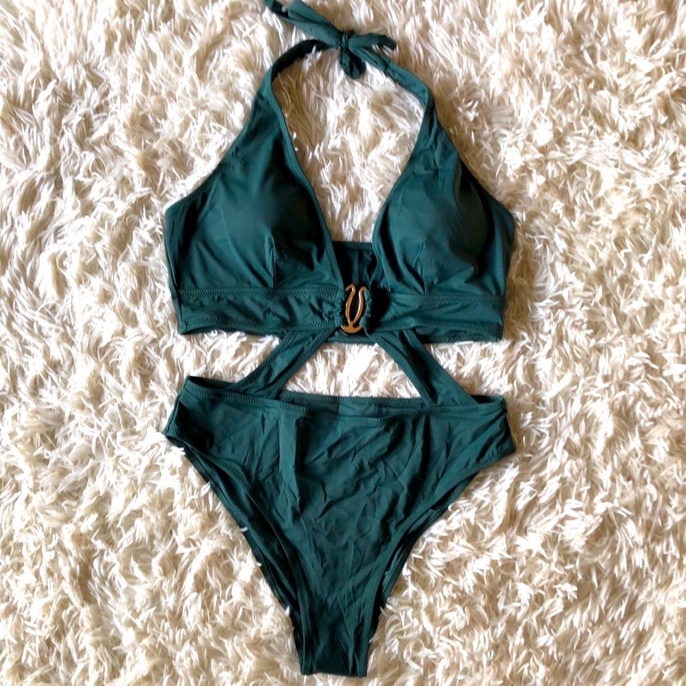 XL Olive One Piece Swimsuit